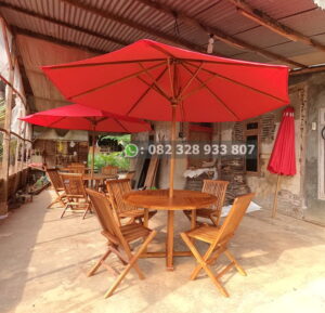 Kursi Meja Payung Cafe kayu Jati