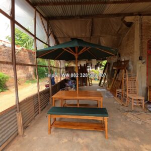 Set Meja Cafe Payung Jati Bangku Taman 300x300 - Kursi Makan Cafe Balero Putih Duco
