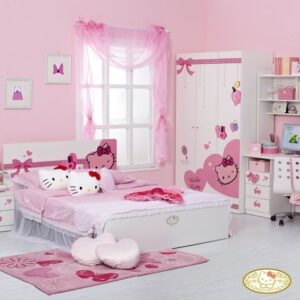 Desain Kamar Tidur Anak dengan Tema Hello Kitty 300x300 - Dipan Anak dengan Meja Belajar