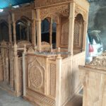 Mimbar Masjid Kubah Ukiran Minimalis Kayu Jati Ready Stock