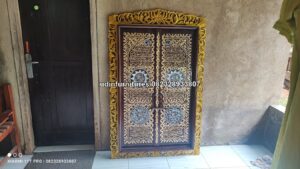 Kaligrafi Hiasan Dinding Replika Pintu Terlaris Kayu Jati
