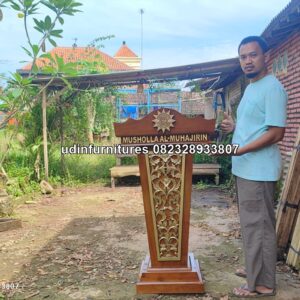 IMG 20230510 094811 300x300 - Mimbar Podium Masjid Ukiran Minimalis Kayu Jati Custom Diproduksi Oleh Udinfurniture