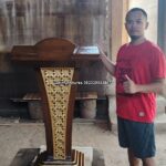 Podium Mimbar Masjid Pidato Model Minimalis Jokowi Kayu Jati