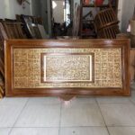 Kaligrafi Asmaul Husna Model Terbaru 2023 Ukir Kayu Jati 150 x 70 cm