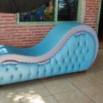 Kursi sofa Tantra Kamasutra Warna Blue Kombinasi Rangka Kayu Jati