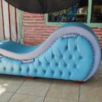 Kursi sofa Tantra Kamasutra Warna Blue Kombinasi Rangka Kayu Jati