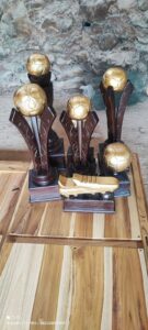 Piala Sepak Bola Piala Futsal Kayu Jati Minimalis Terlaris