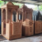 Mimbar Kubah Masjid Ukiran Kayu Jati Terlaris Diproduksi Oleh Udinfurniture