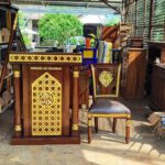 Mimbar Masjid Ukiran Terbaru Komplit Kayu Jati
