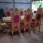 Set Meja Makan Mewah Ukiran Royal Kayu Jati