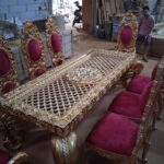 Set Meja Makan Mewah Ukiran Royal Kayu Jati