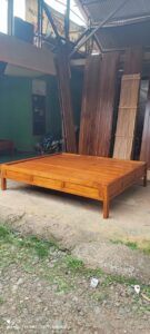 Tempat Tidur Minimalis Custom Blok Full Kayu Jati