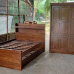 Tempat Tidur Sorong Dipan Anak Plus Lemari Pakaian Sliding Full Kayu Jati