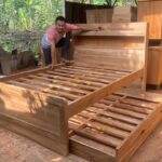 Tempat Tidur Anak Sorong Minimalis Modern Terbaru Full Kayu Jati