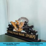 Papan Nama Meja Garuda Papan Nama Custom Ukiran Kayu Jati