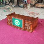 Meja Ta’lim Meja Kajian Ceramah Minimalis Ukiran Full Kayu Jati