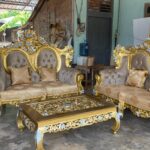 Kursi Tamu Mewah Seribu Bunga Ukiran Minimalis Kayu Jati Furniture Jepara