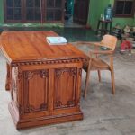 Meja Kantor Kerja Meja Direktur Meja Multifungsi Ukiran Mewah Full Kayu Jati