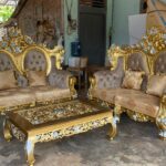 Kursi Tamu Mewah Seribu Bunga Ukiran Minimalis Kayu Jati Furniture Jepara