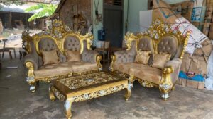 Kursi Tamu Mewah Seribu Bunga Ukiran Minimalis Kayu Jati Furniture Jepara