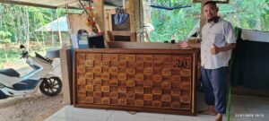 Kaligrafi Asmaul Husna Ukiran Minimalis Custom Order Full Kayu Jati