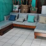 Kursi Sofa Tamu Sudut Minimalis Scandinavian Jok Full Kayu Jati