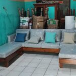 Kursi Sofa Tamu Sudut Minimalis Scandinavian Jok Full Kayu Jati