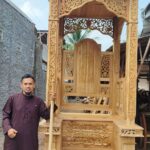 Mimbar Masjid Kubah Ukiran Mewah Mimbar Masjid Sultan Full Kayu Jati