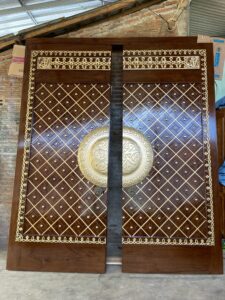Pintu Replika Masjid Nabawi Ukiran Mewah Terlaris Minimalis Full Kayu Jati
