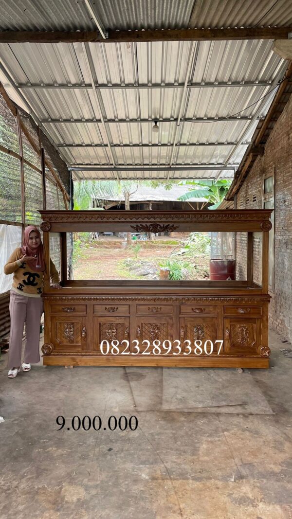 0ff13fd9 c261 4b41 808e d2d02e23730e - Aquarium Ikan Hias Arwana Super Jumbo Ukiran Minimalis Full Kayu Jati