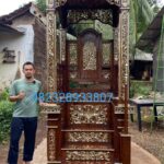 Mimbar Kubah Masjid Super Besar Ukiran Mewah Full Kayu Jati