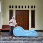 Kursi Sofa Tantra Kamasutra Warna Blue Oscar Full Kayu Jati