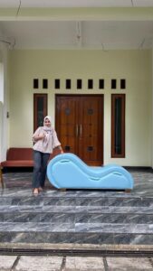 Kursi Sofa Tantra Kamasutra Warna Blue Oscar Full Kayu Jati