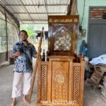 Mimbar Masjid Ukiran Kubah Minimalis Mewah Full Kayu Jati