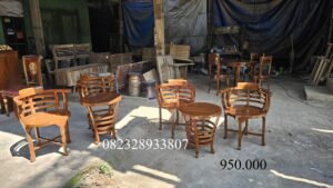 Kursi Teras Taman Outdoor Minimalis Modern Full Kayu Jati