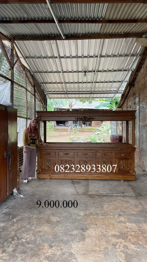 71ae07a8 a386 472f 8942 2ad5d1884b3a - Aquarium Ikan Hias Arwana Super Jumbo Ukiran Minimalis Full Kayu Jati
