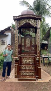 Mimbar Kubah Masjid Super Besar Ukiran Mewah Full Kayu Jati