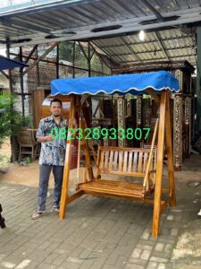 Ayunan Teras Ayunan Taman Outdoor Minimalis Full Kayu Jati