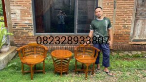 Kursi Teras Outdoor Minimalis Modern Full Kayu Jati
