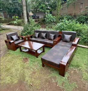 Kursi Tamu Sudut Minimalis Terbaru Custom Full Kayu Jati
