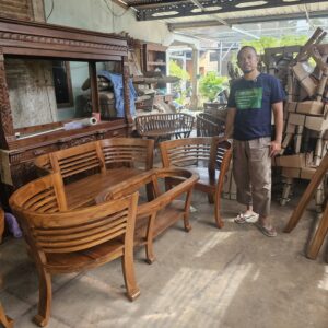 Set Kursi Tamu Cantik Minimalis Modern Kayu Jati