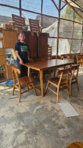 Kursi Tamu Ropan 6 Kursi plus Meja Minimalis Modern Full Kayu Jati