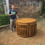Set Kursi Meja Makan Bundar 6 Kursi Minimalis Full Kayu Jati