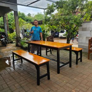 Kursi Meja Makan Bakso Kayu Mahoni Custom Furniture Jepara