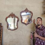 Cermin Hias Rias Dinding Ukiran Minimalis Custom Full Kayu Jati