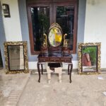 Set Kursi Meja Rias Kartini Ukiran Laci Minimalis Full Kayu Jati