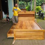 Dipan Minimalis Blok Laci Full Kayu Jati Terbaru